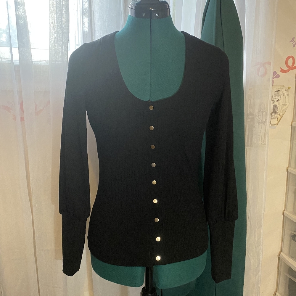 NWT JLO Black Long Sleeve Shirt XS